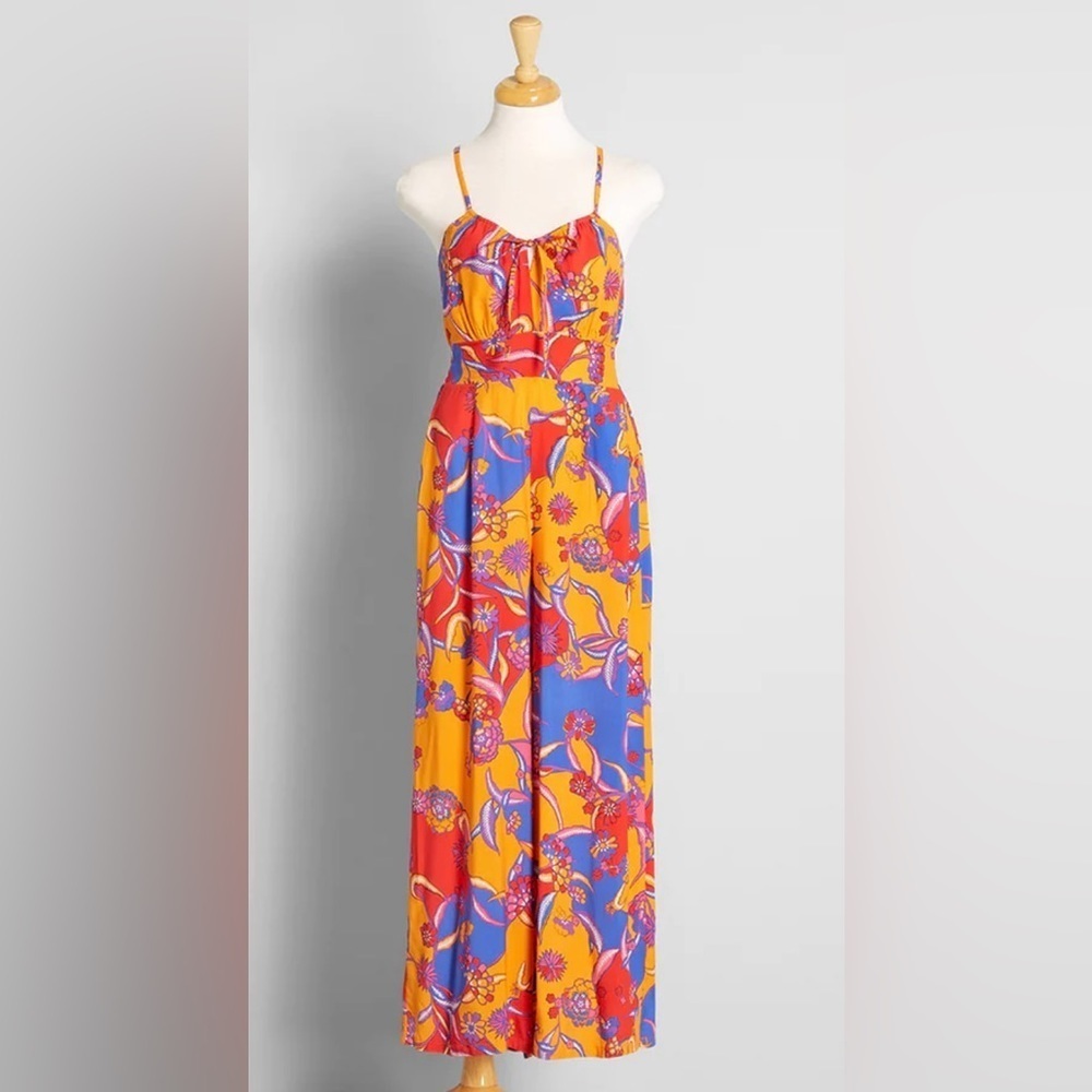 Modcloth Colorful Floral Jumpsuit